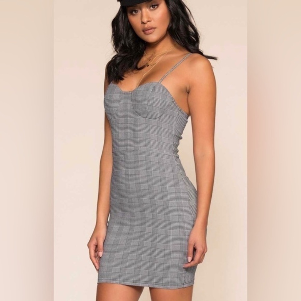 Women's plaid dress, New, medium